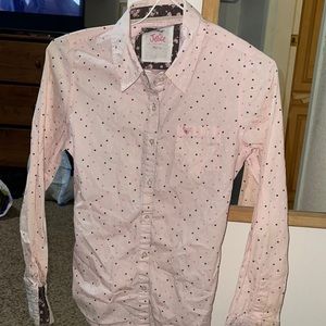 Pink, with pink and brown polkadots Cowgirl shirt